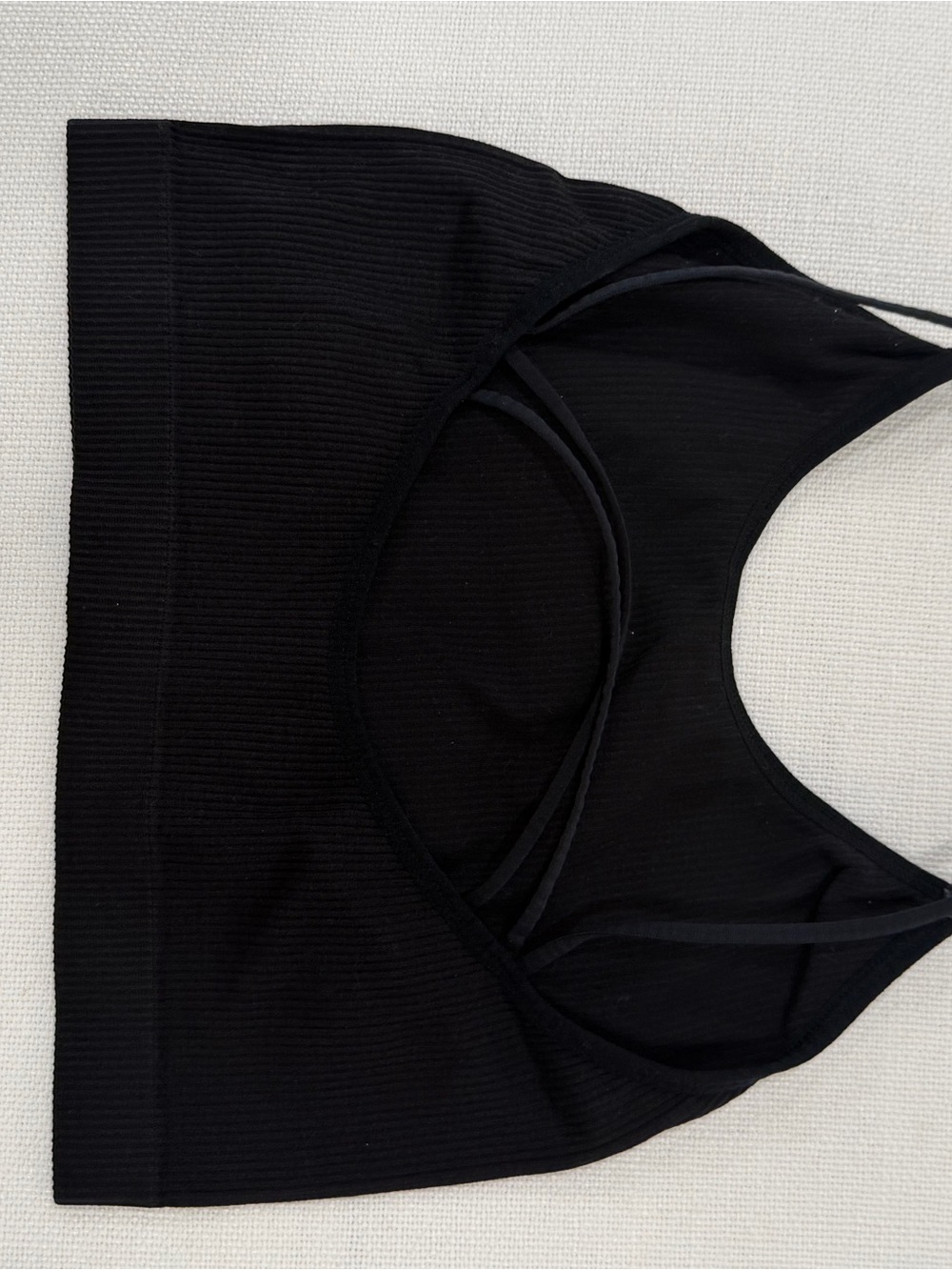 Black Strappy Ribbed Bralette - Women Intimates & Sleepwear